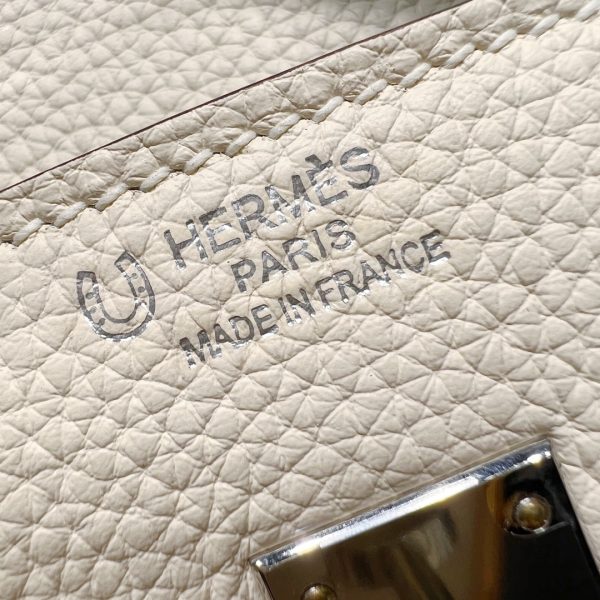 Replica Hermès Birkin Haze Blue Cream White - premium superclone handbag