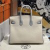 Replica Hermès Birkin Haze Blue Cream White - ultra-realistic fake purse