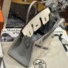 Replica Hermès Birkin Haze Blue Cream White - high-end replica designer purse