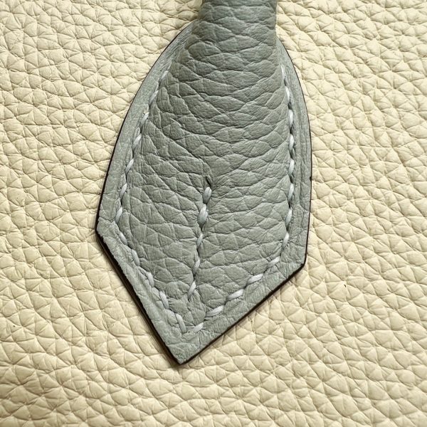 Replica Hermès Birkin Haze Blue Cream White - affordable luxury replica bag