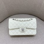 CHANEL Classic Flap 23cm White - chanel flap bag replica front view