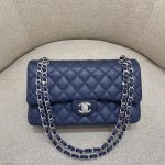 20230719_i1689767980_3939_0.jpg CHANEL Classic Flap 25cm Sea Blue - high quality chanel replica front view