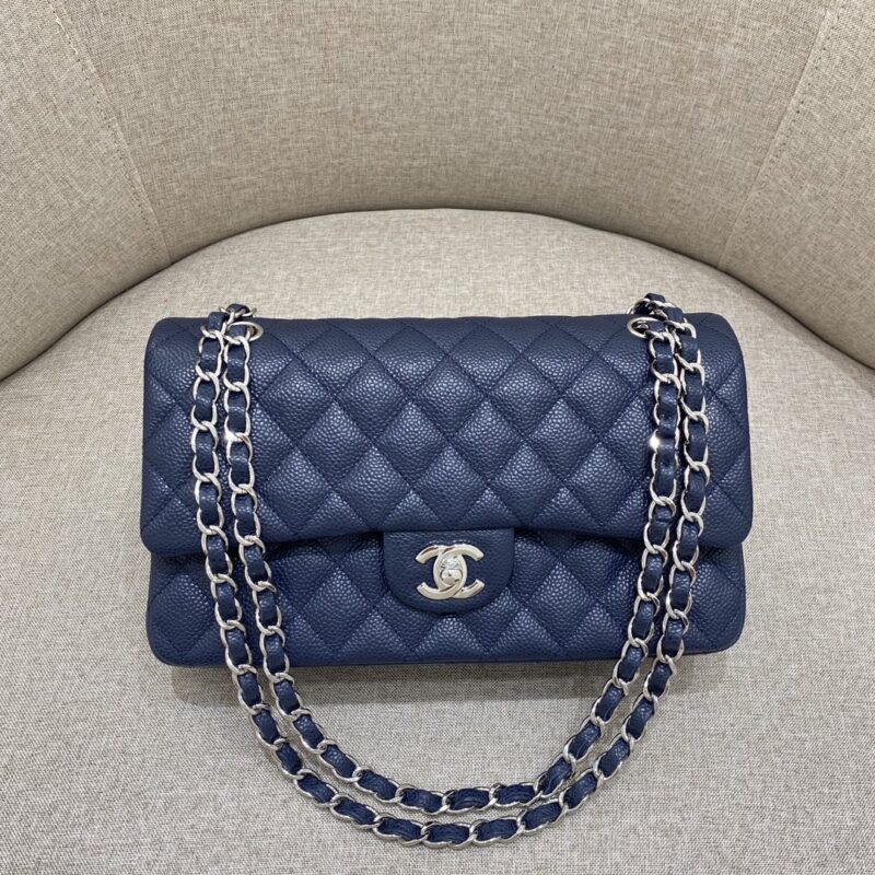 20230719_i1689767980_3939_0.jpg CHANEL Classic Flap 25cm Sea Blue - high quality chanel replica front view