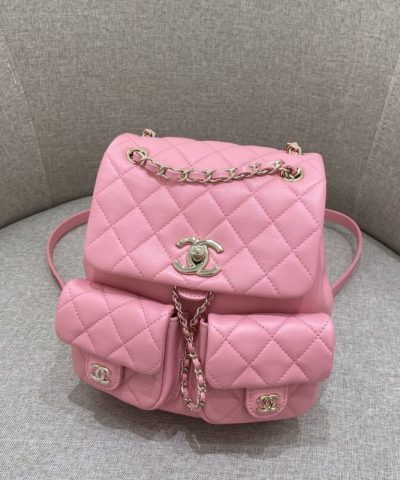 CHANEL 23A Backpack Small Pink