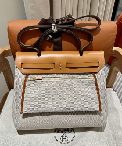 Replica Hermès Herbag 31Cm Circuit Orange - best quality fake designer bag