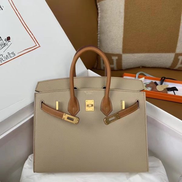 Replica Hermès Birkin Trench Brown Frosted - 1:1 premium replica handbag