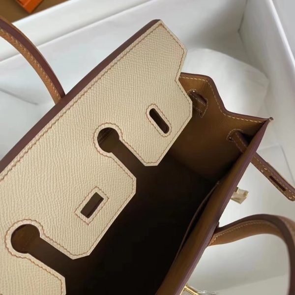 Replica Hermès Birkin Trench Brown Frosted - affordable luxury replica bag