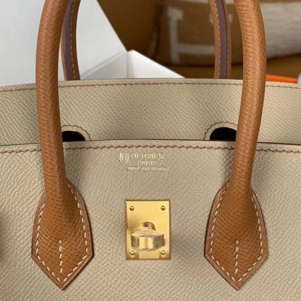 Replica Hermès Birkin Trench Brown Frosted - elite factory replica handbag