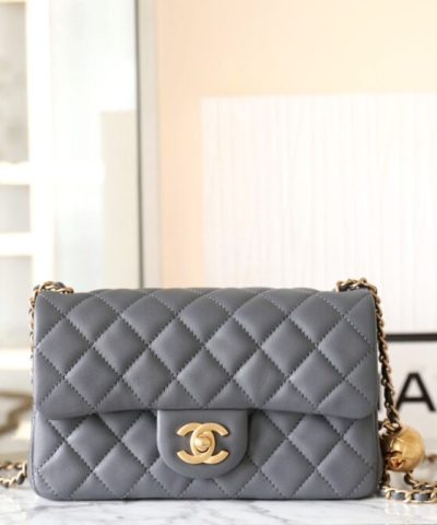 CHANEL CF 20cm Golden Ball Grey - fake chanel golden ball grey front view