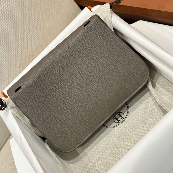 Replica Hermès Halzan Dark Grey