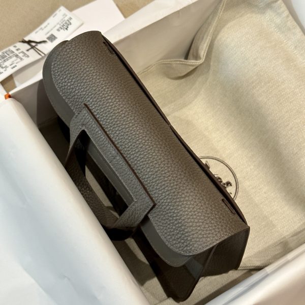 Replica Hermès Halzan Dark Grey