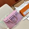 Fake Hermès Halzan Pink - high-quality designer bag dupe