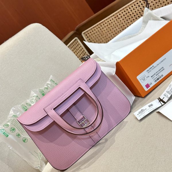 Replica Hermès Halzan Pink - high-quality designer bag dupe