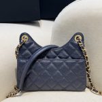 CHANEL 23c Hobo Small Dark Blue - fake chanel hobo dark blue detail 2