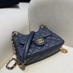 CHANEL 23c Hobo Small Dark Blue - fake chanel hobo dark blue detail 3
