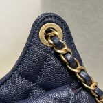 CHANEL 23c Hobo Small Dark Blue - fake chanel hobo dark blue detail 6