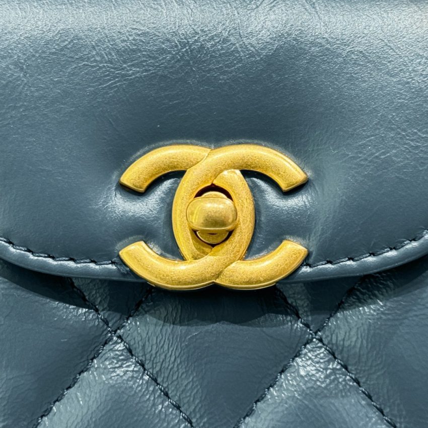 49609_g3 CHANEL 23k Kelly Grey-Blue - chanel kelly grey blue replica detail 3