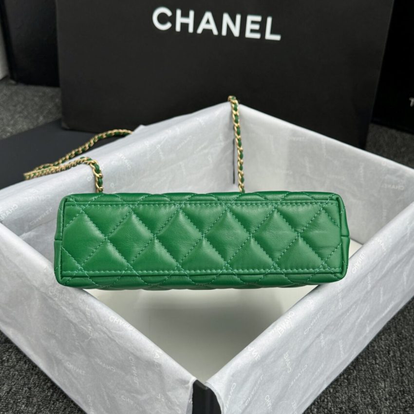CHANEL 23k Kelly Green - chanel kelly green replica detail 2