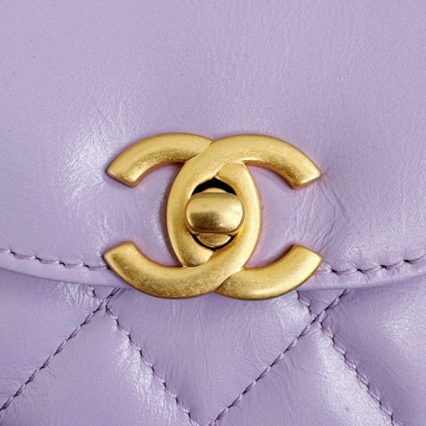 CHANEL 23k Kelly Purple - chanel kelly purple replica detail 2