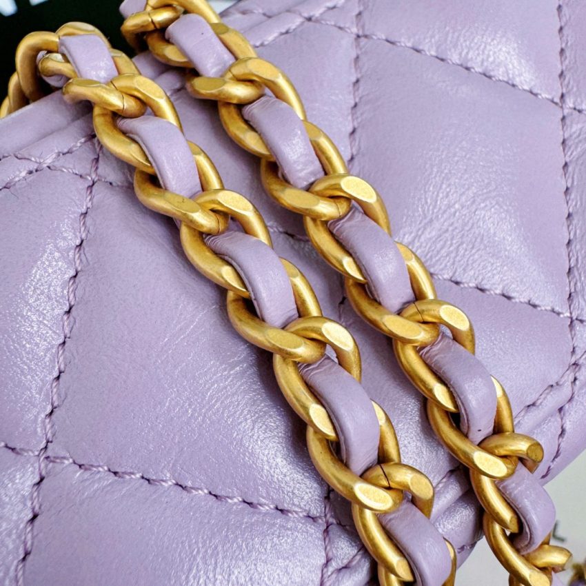 CHANEL 23k Kelly Purple - chanel kelly purple replica detail 4
