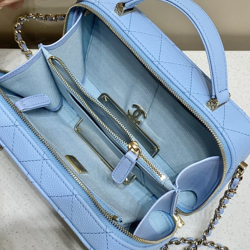 49648_g1 CHANEL 22 Camera Bag Blue - fake chanel camera blue detail 1