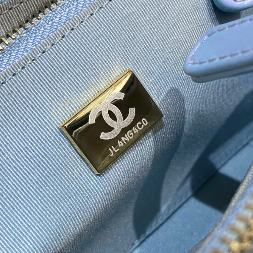 49648_g6 CHANEL 22 Camera Bag Blue - fake chanel camera blue detail 6