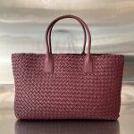 Bottega Veneta Cabat Tote Red Detail 2 - Intrecciato Replica