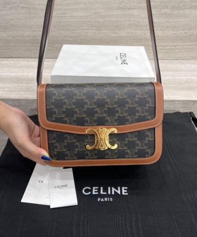 Réplique Céline Triomphe Classic - Toile noire, petite