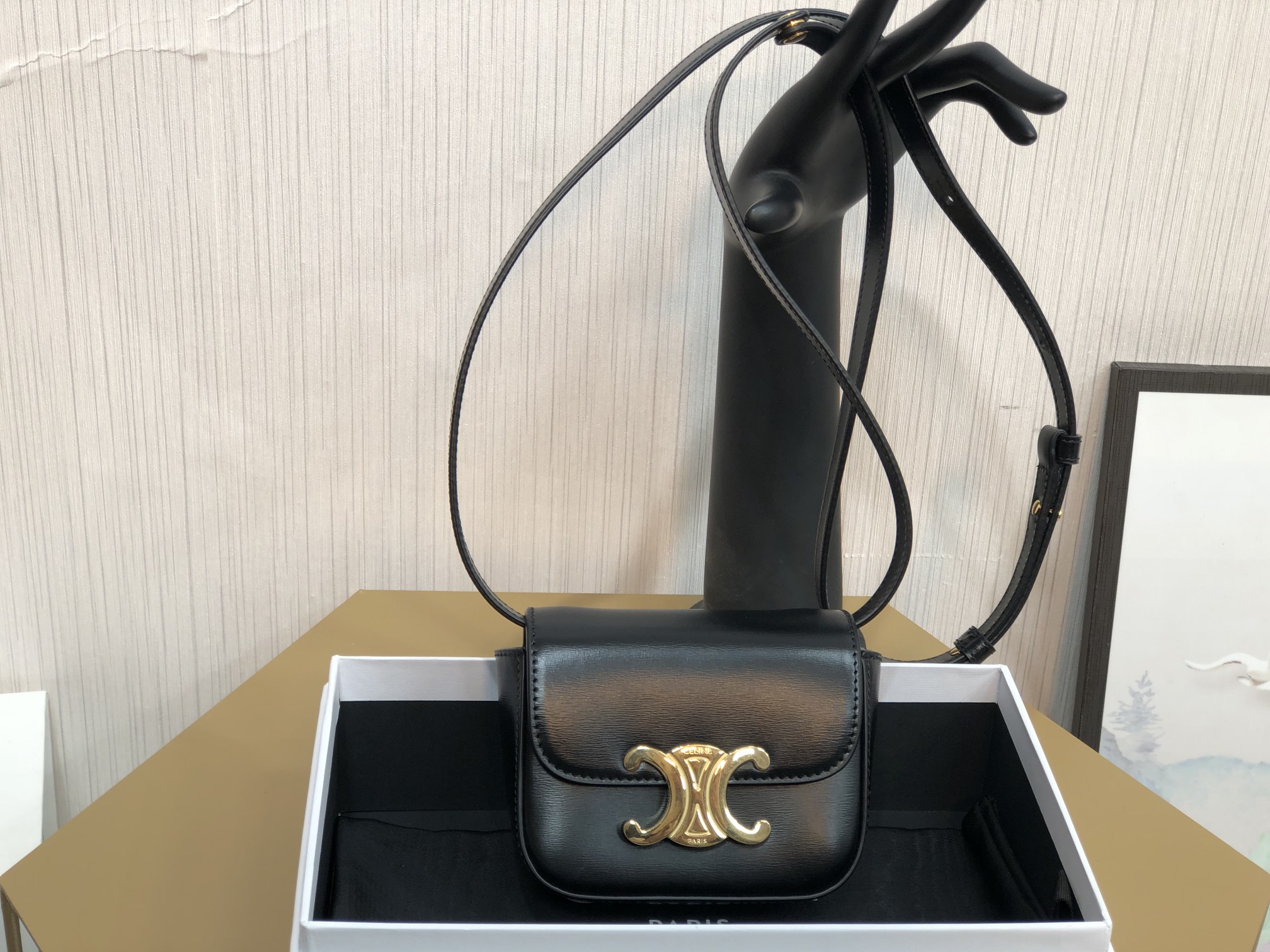 celine-triomphe-mini-black
