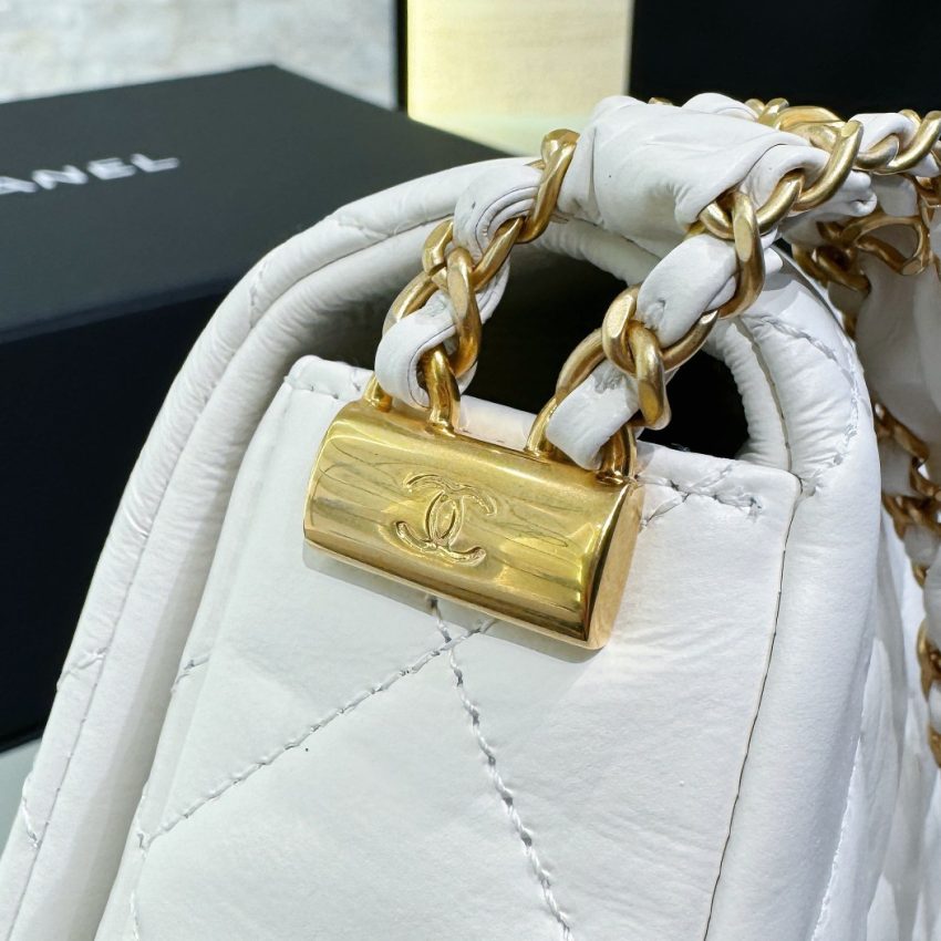 chanel-19-mini-flap-white-bag-gallery-10 CHANEL 19 Mini Flap White Bag - fake chanel 19 mini detail 18