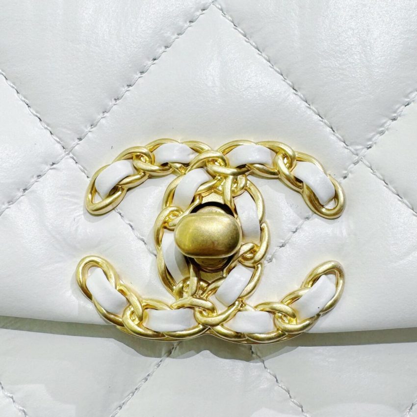 chanel-19-mini-flap-white-bag-gallery-5 CHANEL 19 Mini Flap White Bag - fake chanel 19 mini detail 8