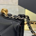 chanel-19-wallet-on-chain-black-gallery-11 CHANEL 19 Wallet on Chain Black - fake chanel woc detail 20