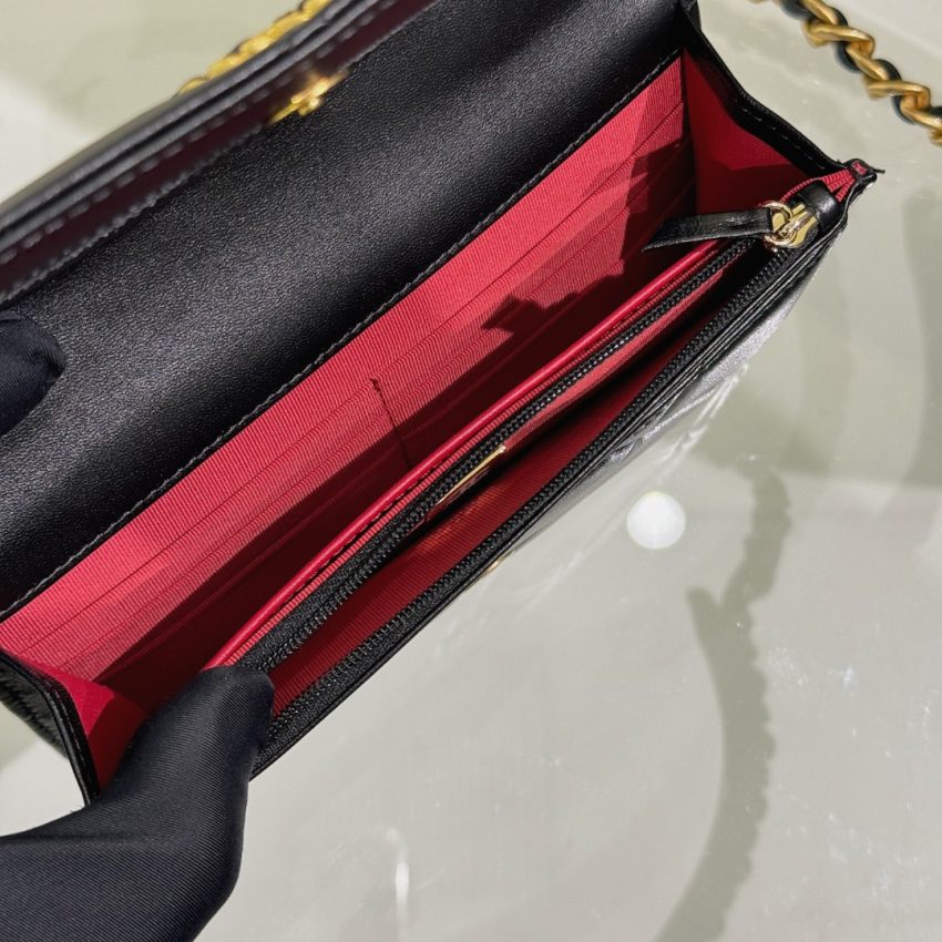chanel-19-wallet-on-chain-black-gallery-6 CHANEL 19 Wallet on Chain Black - fake chanel woc detail 10