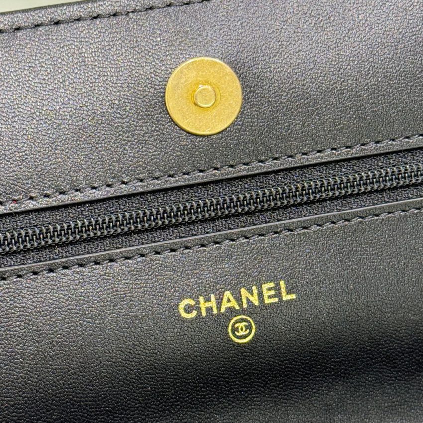 chanel-19-wallet-on-chain-black-gallery-9 CHANEL 19 Wallet on Chain Black - fake chanel woc detail 16