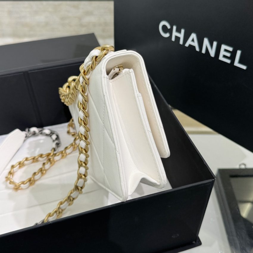 chanel-19-wallet-on-chain-white-gallery-2 CHANEL 19 Wallet on Chain White - chanel wallet on chain dupe detail 2