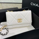 chanel-19-wallet-on-chain-white-gallery-3 CHANEL 19 Wallet on Chain White - chanel wallet on chain dupe detail 4