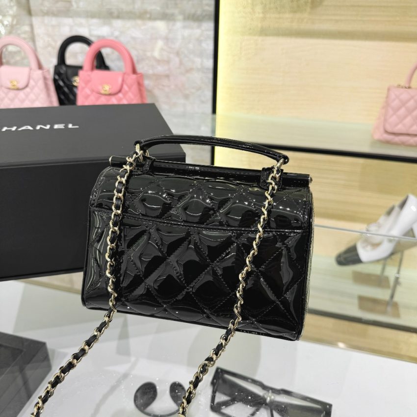 chanel-23-patent-box-bag-gallery-2 CHANEL 23 Patent Box Bag - fake chanel box bag detail 2