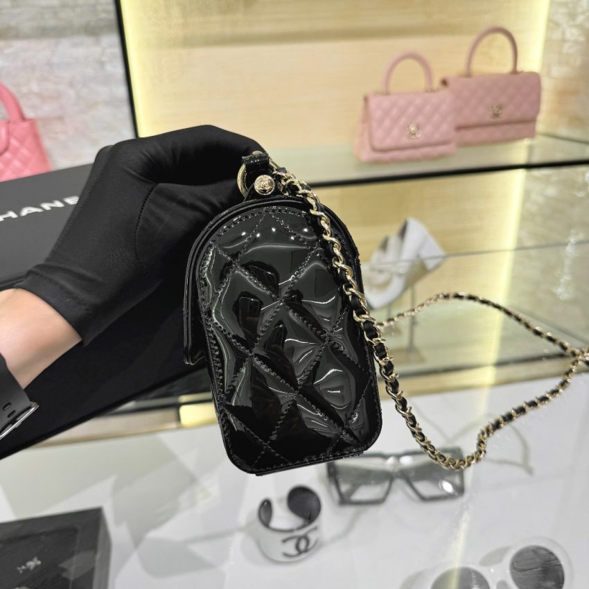 chanel-23-patent-box-bag-gallery-4 CHANEL 23 Patent Box Bag - fake chanel box bag detail 6