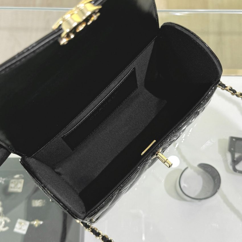 chanel-23-patent-box-bag-gallery-6 CHANEL 23 Patent Box Bag - fake chanel box bag detail 10