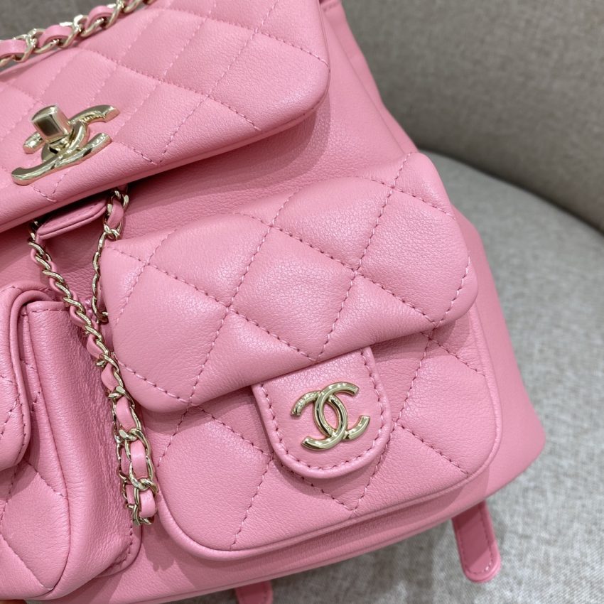 chanel-23a-backpack-small-pink-gallery-10 CHANEL 23A Backpack Small Pink - chanel backpack replica detail 27