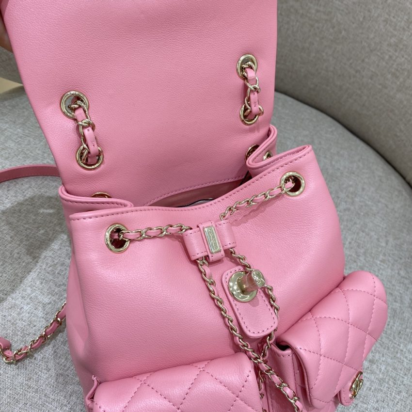 chanel-23a-backpack-small-pink-gallery-12 CHANEL 23A Backpack Small Pink - chanel backpack replica detail 33