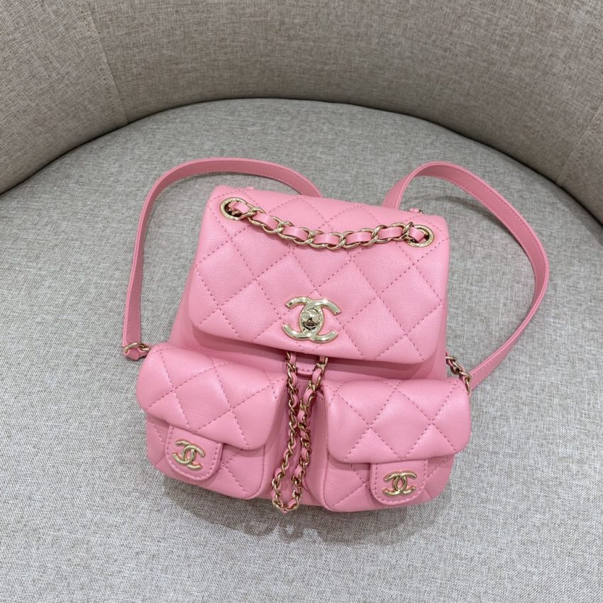 chanel-23a-backpack-small-pink-gallery-6 CHANEL 23A Backpack Small Pink - chanel backpack replica detail 15