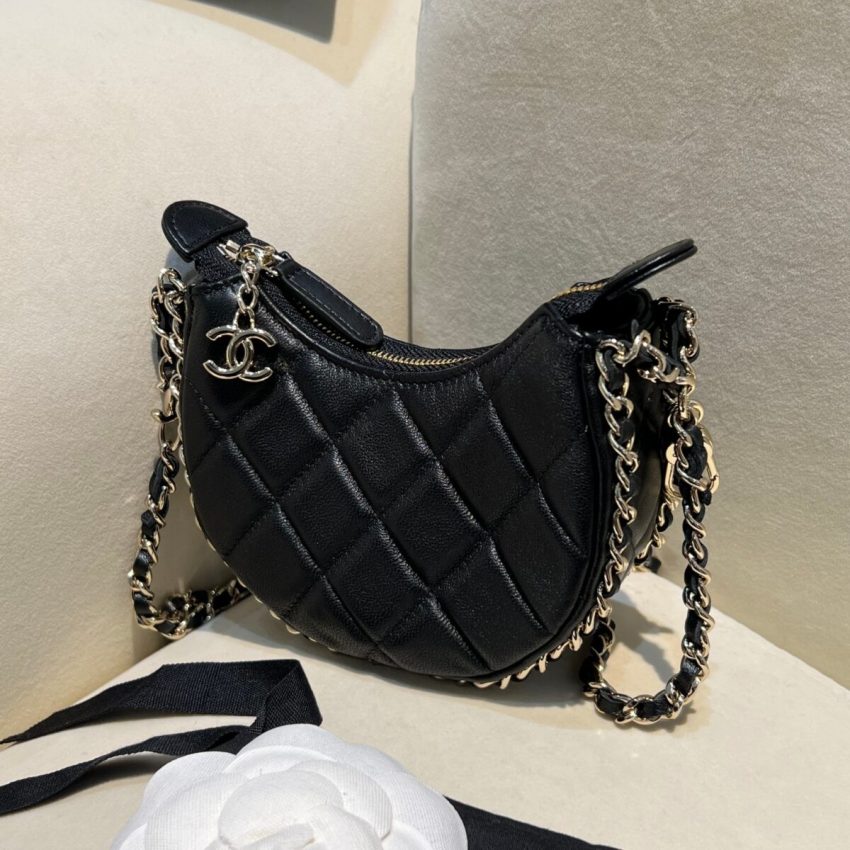 chanel-23p-chain-around-crescent-hobo-gallery-6 CHANEL 23P Chain Around Crescent Hobo - chanel hobo bag dupe detail 10