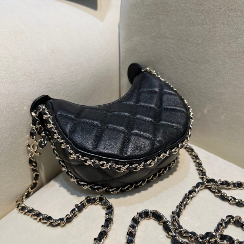 chanel-23p-chain-around-crescent-hobo-gallery-7 CHANEL 23P Chain Around Crescent Hobo - chanel hobo bag dupe detail 12