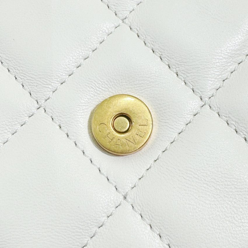 CHANEL 24c Baguette Bag White - chanel baguette replica detail 15