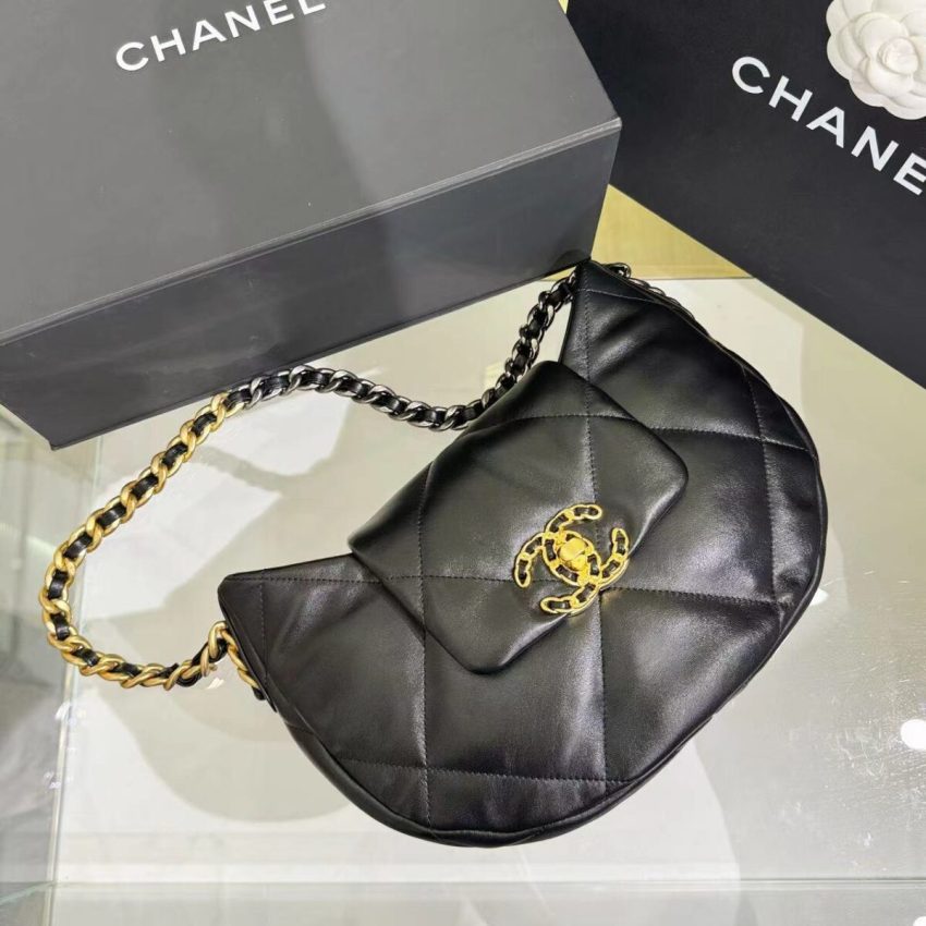 CHANEL 24c Half Moon Bag - fake chanel half moon bag detail 6