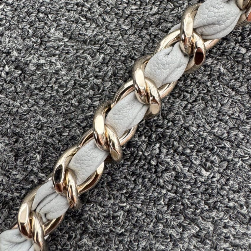 chanel-24p-dumpling-bag-gray-gallery-4 CHANEL 24p Dumpling Bag Gray - chanel dumpling bag replica detail 6
