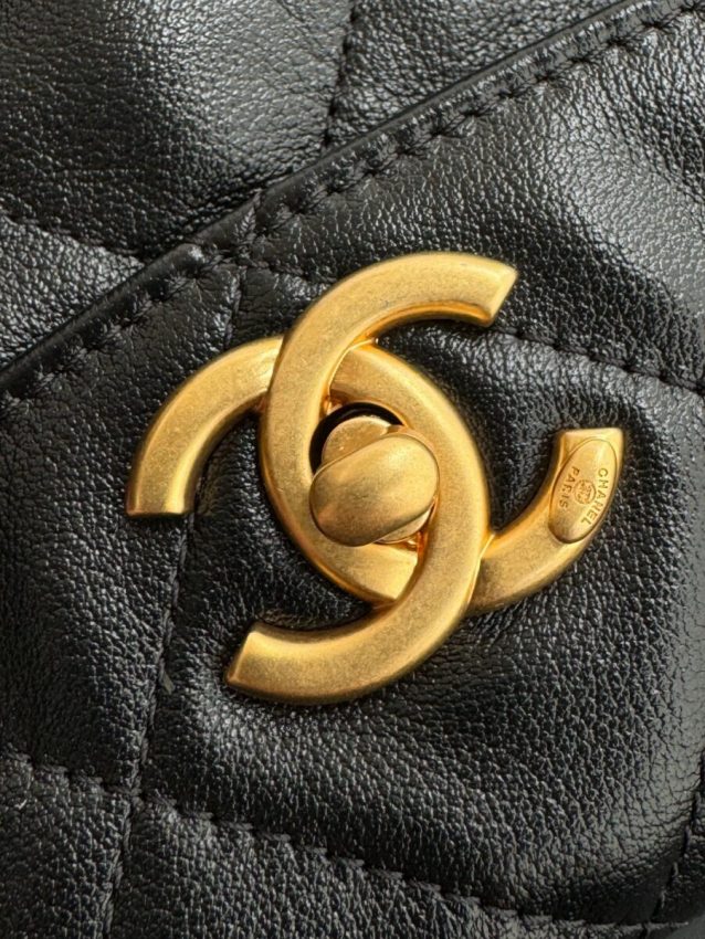 chanel-24p-postman-bag-small-black-gallery-6 CHANEL 24p Postman Bag Small Black - fake chanel postman bag detail 10
