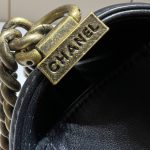 chanel-le-boy-large-black-gallery-4 CHANEL Le Boy Large Black - fake chanel boy bag detail 9
