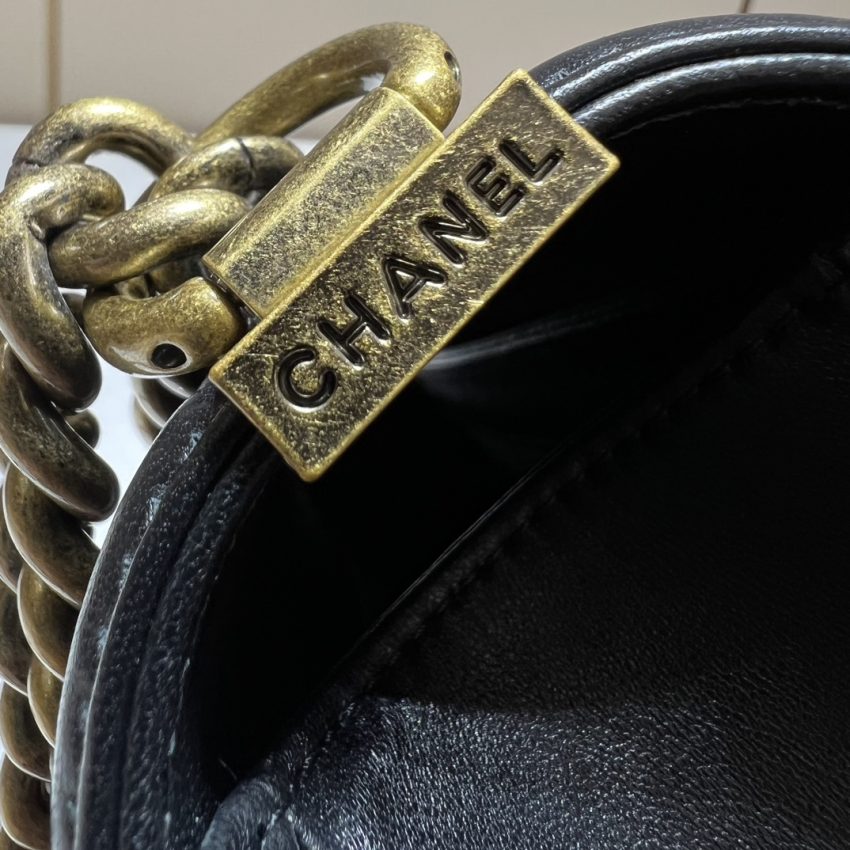 chanel-le-boy-large-black-gallery-4 CHANEL Le Boy Large Black - fake chanel boy bag detail 9
